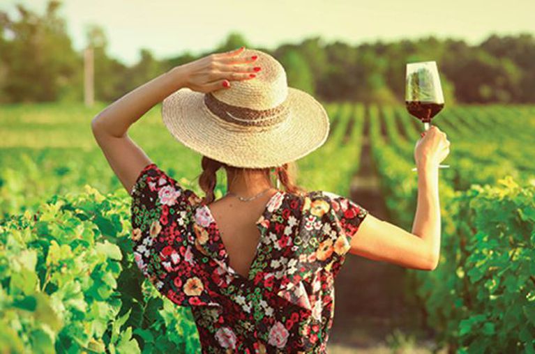 Woman in NOTL Winery vineyard