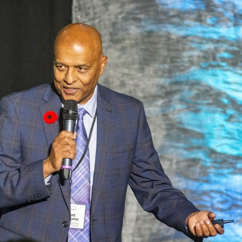 N. Prasad Puttagunta, vice-president for Asahi Kasei’s $5-billion battery separator plant being built in Port Colborne, shares insight into the site selection process during his keynote address at the Greater Niagara Chamber of Commerce Niagara economic summit.